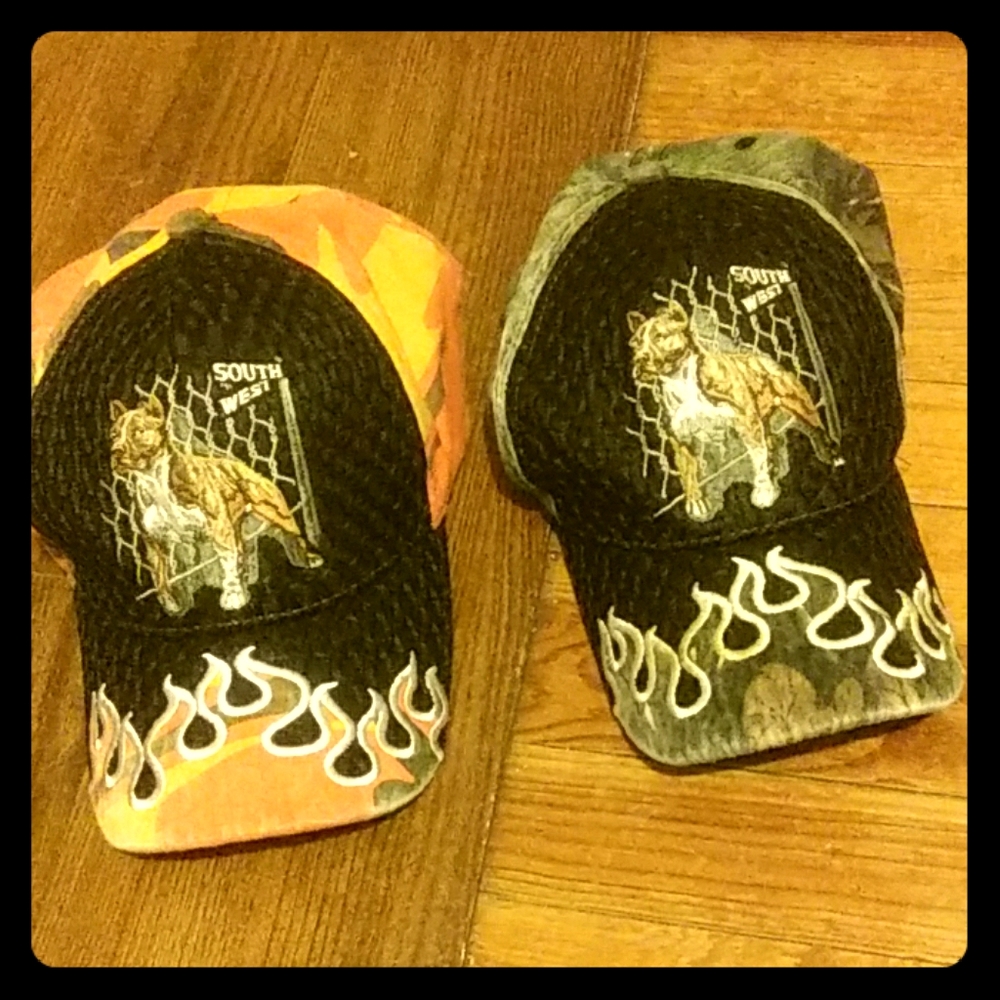 Men's Blue Ocean Pitbull hats.